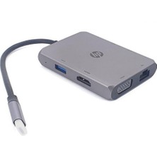 Hp 7 In 1 Docking Station Type-C To 3*usb 3.0 + 1*type-C + 1*RJ45(1000M) + 1*hdmı + 1*vga