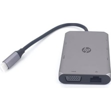 Hp 7 In 1 Docking Station Type-C To 3*usb 3.0 + 1*type-C + 1*RJ45(1000M) + 1*hdmı + 1*vga