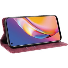 Gx Shop Oppo A94 4g Için Kılıf Folio Cüzdan Manyetik Pu Deri Koruyucu (Yurt Dışından)