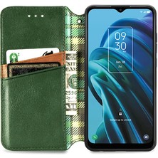 Gx Shop Tcl 30 Xe 5g Deri Kılıf Için Kılıf Moda Tasarım Cüzdan Fonksiyonu Flip (Yurt Dışından)