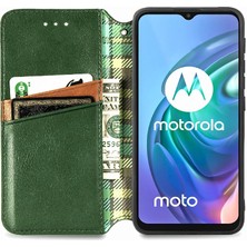 Gx Shop Motorola Moto G30 Zarif Iş Deri Kılıf Kapak Çevirin (Yurt Dışından)