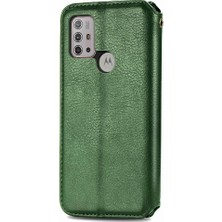 Gx Shop Motorola Moto G30 Zarif Iş Deri Kılıf Kapak Çevirin (Yurt Dışından)