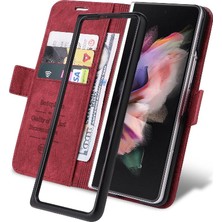 Gx Shop Samsung Galaxy Z Için Kılıf Fold 3 5g Kart Yuvaları Cüzdan Kapak Çevirin Tpu (Yurt Dışından)