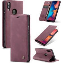 Gx Shop Samsung Galaxy A20 Için Flip CASE/A30/M10S Flip Folio Kitap Vintage Pu Kılıf (Yurt Dışından)