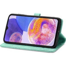 Gx Shop Samsung A23 Flip Kapak Darbeye Zarif Desen Deri Kılıf (Yurt Dışından)