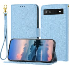 Gx Shop Google Pixel 7A Litch Desen Cüzdan Flip Folio Kart Yuvaları Için Telefon Kılıfı (Yurt Dışından)