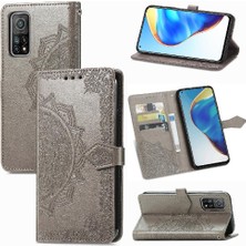 Gx Shop Xiaomi 10T Için Kılıf Zarif Desen Darbeye Deri Kılıf Basit Flip (Yurt Dışından)