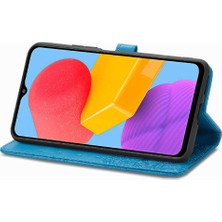 Gx Shop Samsung M13 4g Flip Kapak Için Kılıf Zarif Desen Deri Kılıf Basit (Yurt Dışından)