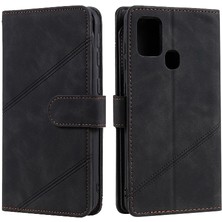 Gx Shop Samsung Galaxy A21S Pu Deri Kart Tutucu Kickstand Manyetik (Yurt Dışından)