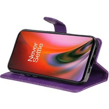 Gx Shop Oneplus Nord 2 5g Için Flip Case Kart Yuvası ile Klasik Düz Renk Yüksek (Yurt Dışından)