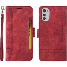 Gx Shop Motorola Moto Moto Cüzdan Flip Kapak Için Kılıf Tpu Deri Manyetik Kart (Yurt Dışından)