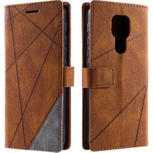 Gx Shop Motorola Moto G9 Oynamak Için Kılıf Cüzdan Flip Folio Kart Tutucu Kickstand Pu (Yurt Dışından)