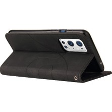 Gx Shop Kart Yuvası Standı Iki Renkli Dikiş Kickstand ile Oneplus 9 Pro Için Kılıf (Yurt Dışından)