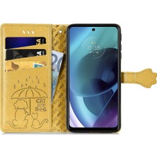 Gx Shop Moto G51 Karikatür Hayvanlar Için Kılıf Kısa Kayış Darbeye Deri Kılıf (Yurt Dışından)