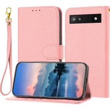 Gx Shop Google Pixel 7A Litch Desen Cüzdan Flip Folio Kart Yuvaları Için Telefon Kılıfı (Yurt Dışından)