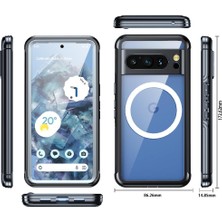 Gx Shop Google Pixel 8 Pro Için Miracase Manyetik Kılıf Tamamen Şeffaf Damla ve (Yurt Dışından)