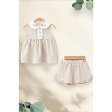 Kids Little Store Miomini Bebe Yaka Nakışlı Kız Ikili Takım (6-24 Ay )