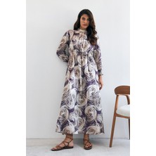 Vavinor Rabella Desenli Elbise - Mor