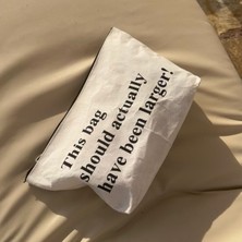 Beige & Stone Su Geçirmez, Silinebilir Makyaj ve Plaj Çok Amaçlı El Çantası This Bag...