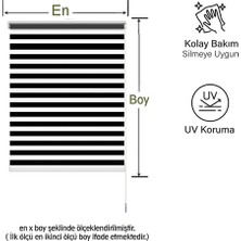 Binbir Perde Siyah Düz Zebra Perde