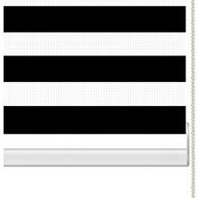 Binbir Perde Siyah Düz Zebra Perde