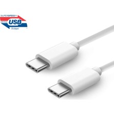 Hubify Apple Ipad, Macbook, Imac, Mac Mini Uyumlu Usb-C Şarj ve Veri Aktarım Kablosu. 1 M Beyaz