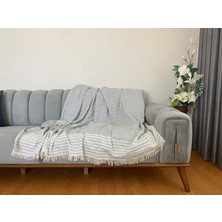 Niks Home %100 Pamuk Natural Örme Koltuk Örtüsü 170X210CM