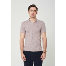 Coonless Yakalı Çok Rahat Pamuk Penye Erkek Bordo Tshirt