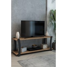 Roma Atlantik Çam Ahşap Raflı Televizyon Sehpası, Tv Ünitesi, Tv Sehpası – 120x30 Cm – Şık Ve Dekoratif