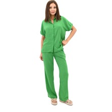 Koza Kadın Kısa Kollu Gömlek Yaka Ikili Takım 4097-25