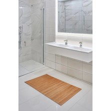 Avantage Home Peony - Naturel Bambu Kaydırmaz Banyo Matı 80 x 50 cm