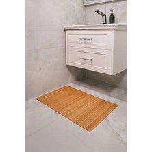 Avantage Home Peony - Naturel Bambu Kaydırmaz Banyo Matı 80 x 50 cm