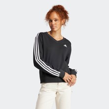 adidas 3-Stripes V-Neck Kadın Sweatshirt IQ4835