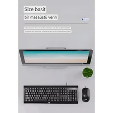 HP KM100 Kablolu Türkçe Q Klavye & Mouse Set Siyah (Ramwhite Türkiye Garantili)