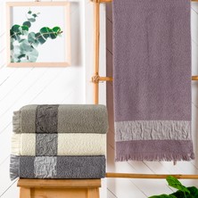 Schafer Crepe Armürlü Havlu 70X140 Cm-Lavanta
