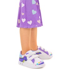Kiko Kids Mermaid Cırtlı Işıklı Kız Bebek Spor Ayakkabı