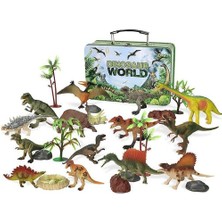 Sanlindou 16PCS/SET Katı Dinozor Modeli Demir Kutulu Dinozor Oyuncak Seti Simüle Edilmiş Dinozor Modelleri Oyuncaklar (Yurt Dışından)