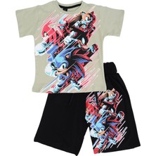 Bebelop Sonic Baskılı T-Shirt Şort Takım