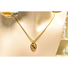 Güler Kuyumculuk Altın Nostaljik N Harfli Halat Zincir