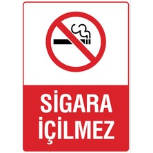 Letbil Reklam Sigara İçilmez - 1 Adet (50 x 70 cm) Folyo Etiket