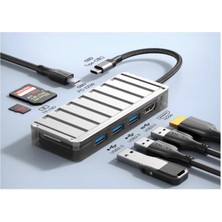 Sunix Pd 100W 7in1 Usb-C To Tf/sd-Hdmı Hub Adaptör Hb-13