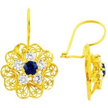 Güler Kuyumculuk Altın Gül Küpe