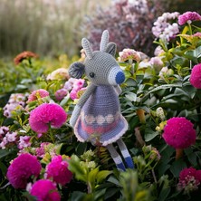 Paris Organik Oyuncak Elbiseli Amigurumi Geyik Kız