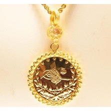 Güler Kuyumculuk Baskı Yarım Reşat Altın Kolye