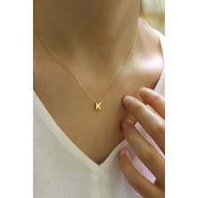 Güler Kuyumculuk 3 Boyutlu K Harfi ve Zinciri