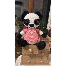 Paris Organik Oyuncak Sevimli Amigurumi Panda 25 Cm