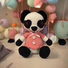 Paris Organik Oyuncak Sevimli Amigurumi Panda 25 Cm