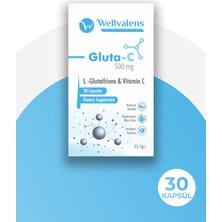 Wellvalens Gluta-C Glutathione & Vitamin C – Antioxidant and Immune Sport | 60 Kapsül