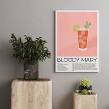 Pegziz Bloody Marry Kokteyl Modern Kanvas Tablo - Cafe Dekor - Salon ve Mutfak Için Duvar Dekoru