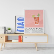 Pegziz Bloody Marry Kokteyl Modern Kanvas Tablo - Cafe Dekor - Salon ve Mutfak Için Duvar Dekoru